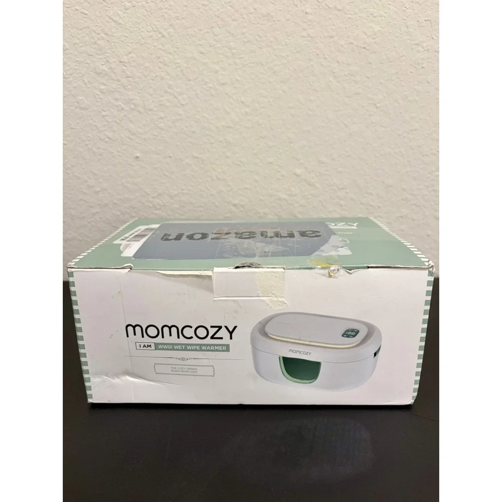 Momcozy WW01 Wet Wipe Warmer | In Color White/ Green | Brand New Damaged Box